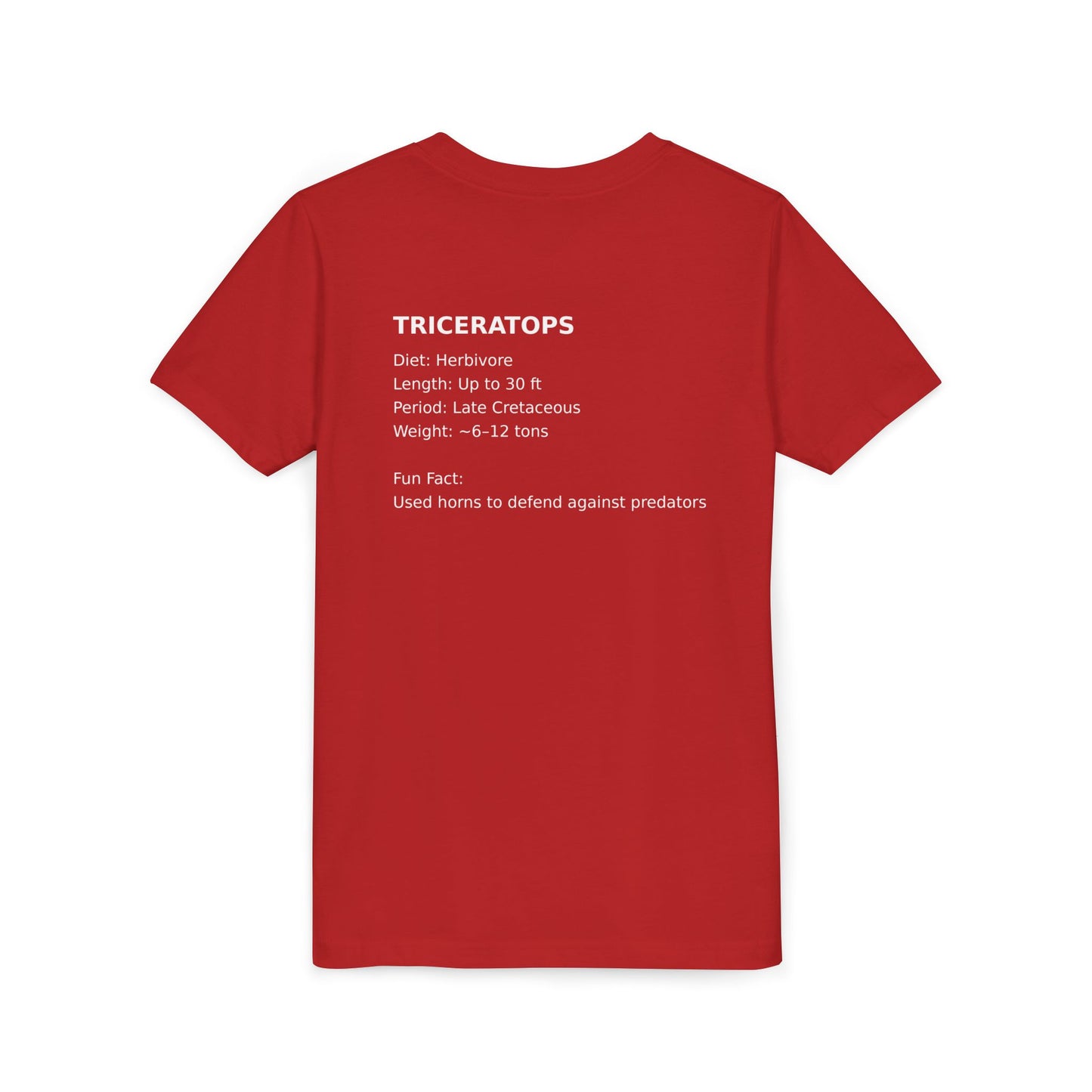 Triceratops educational youth t-shirt