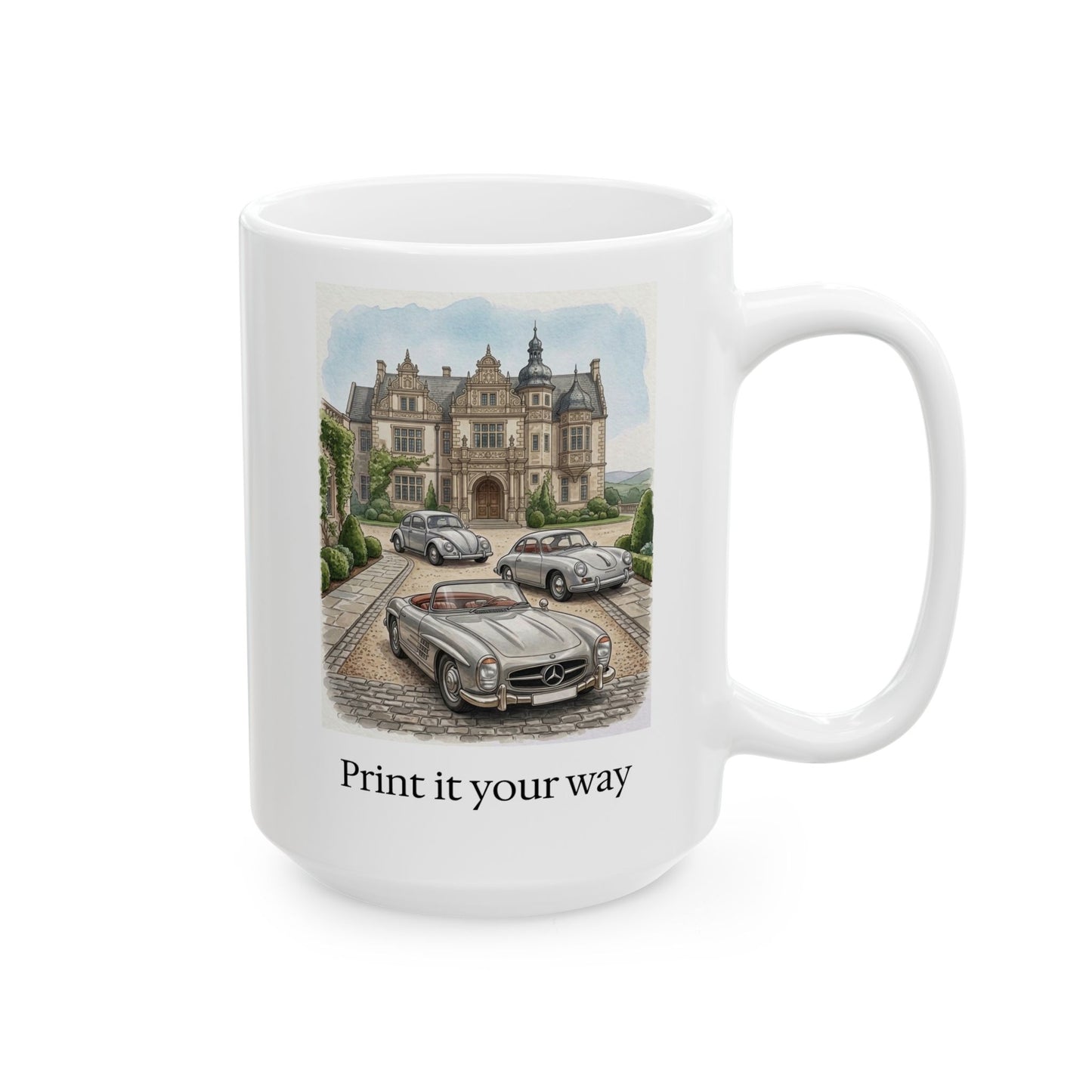 German Classic Car Mug Customizable