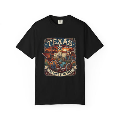 Texas Alamo Longhorn T-Shirt — State of Texas Graphic Tee