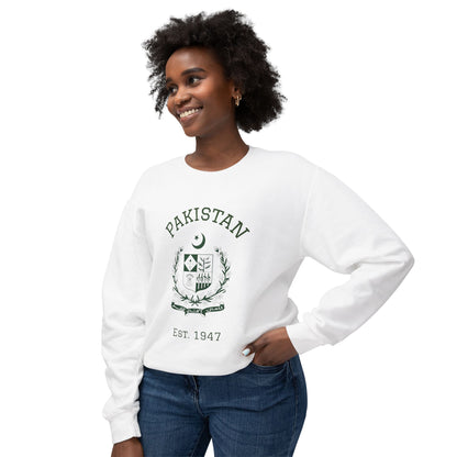 Pakistan Pride Crewneck Sweatshirt — Pakistan Emblem Graphic