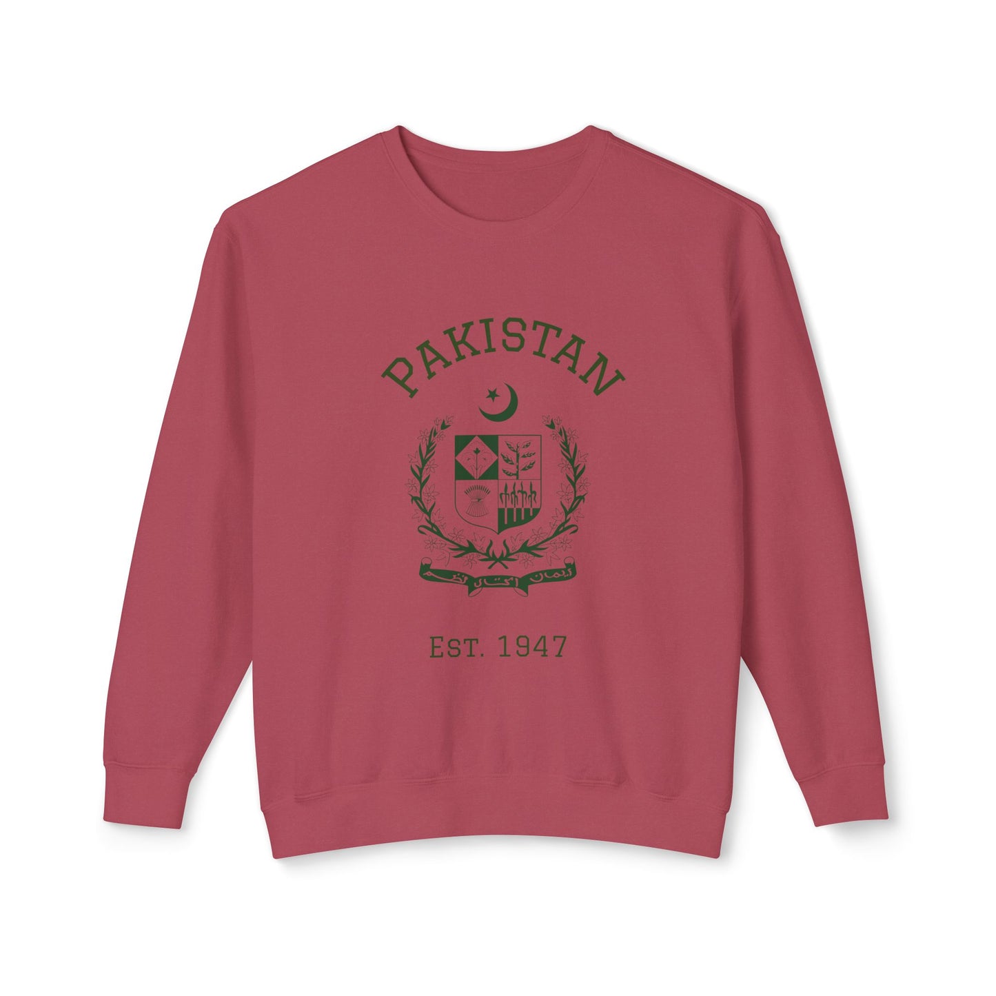Pakistan Pride Crewneck Sweatshirt — Pakistan Emblem Graphic