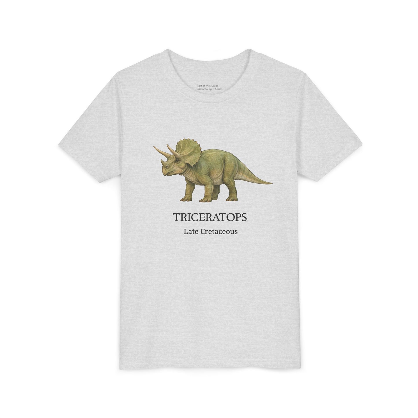 Triceratops educational youth t-shirt