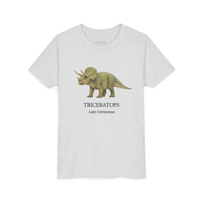 Triceratops educational youth t-shirt