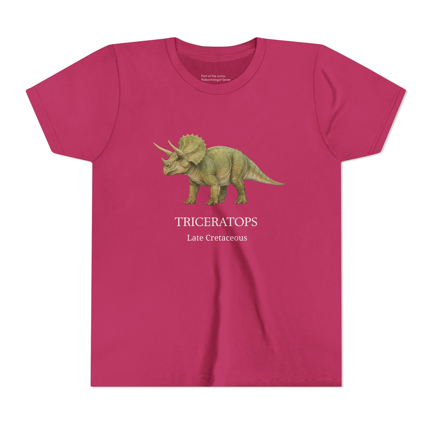 Triceratops educational youth t-shirt