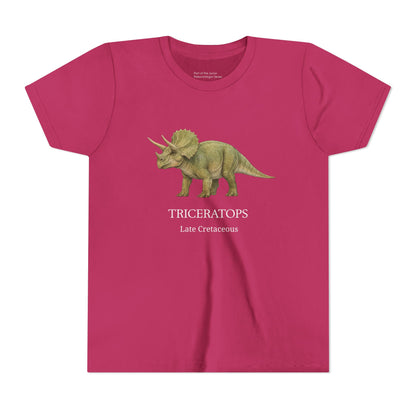 Triceratops educational youth t-shirt