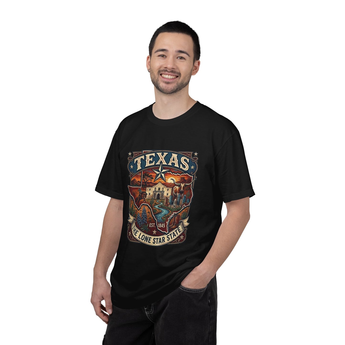 Texas Alamo Longhorn T-Shirt — State of Texas Graphic Tee