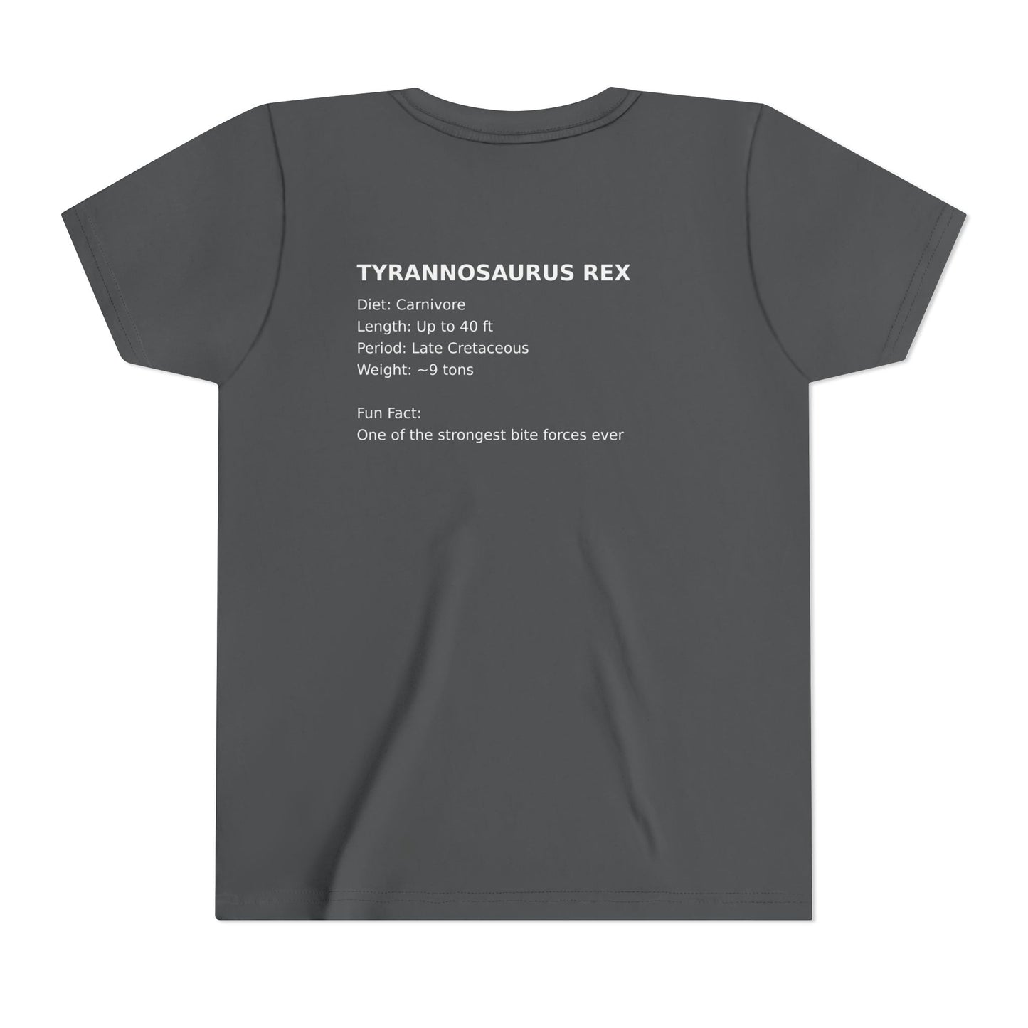 Tyrannosaurus Rex educational t-shirt youth t-shirt