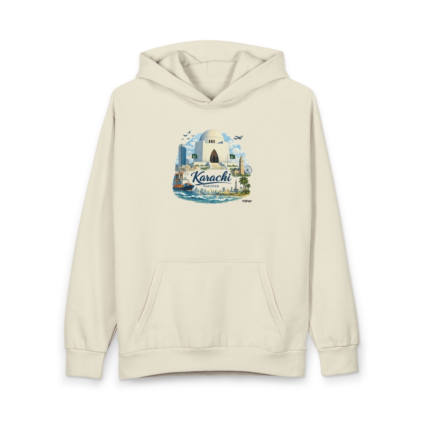 Karachi Scenes Hoodie — Nostalgic Pakistan Cityscape Pullover