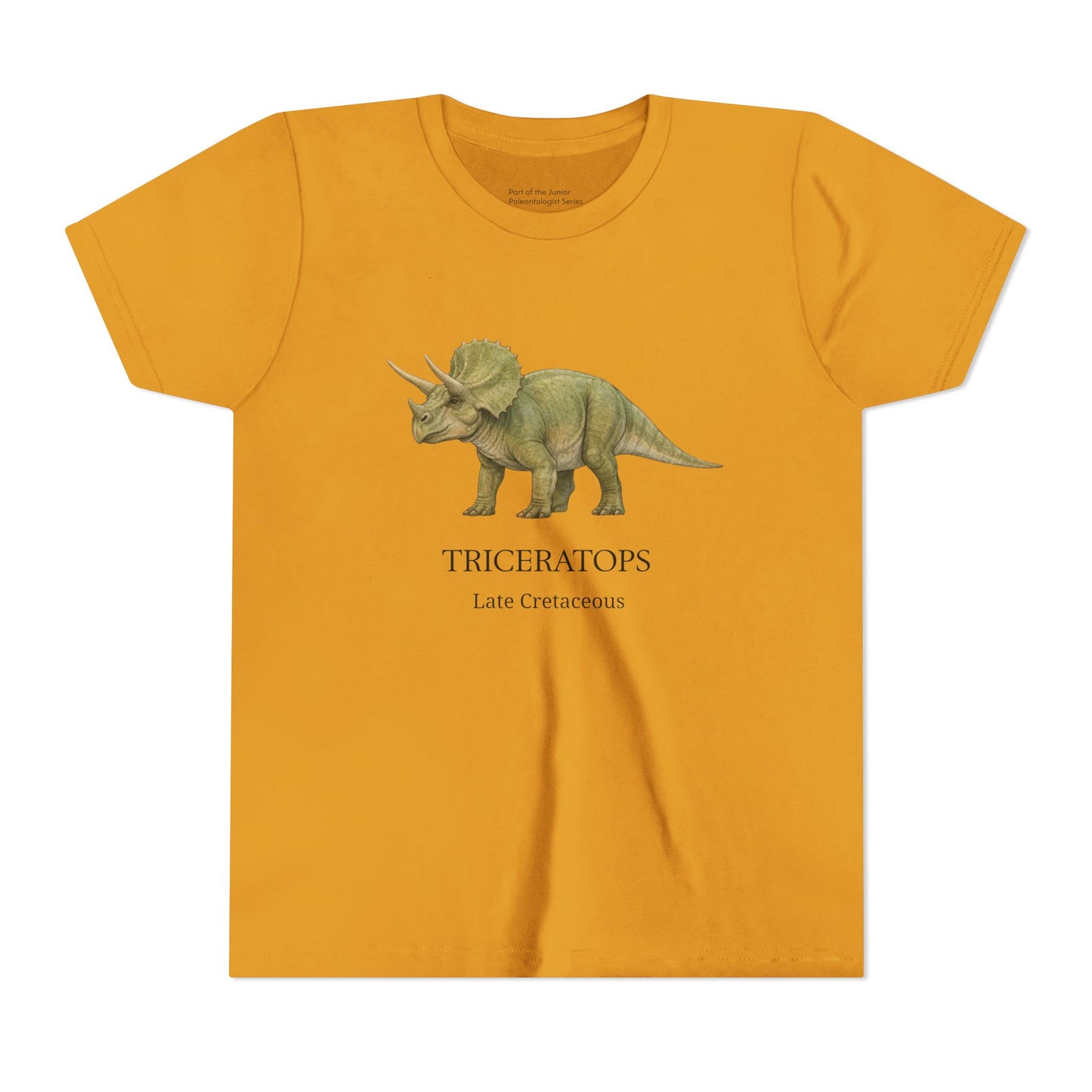 Triceratops educational youth t-shirt