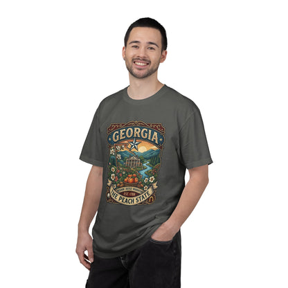 Georgia State Souvenir T-Shirt — State Symbols & Landmarks Tee