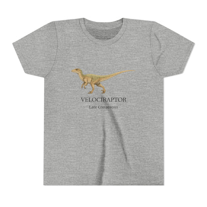 Velociraptor educational youth t-shirt