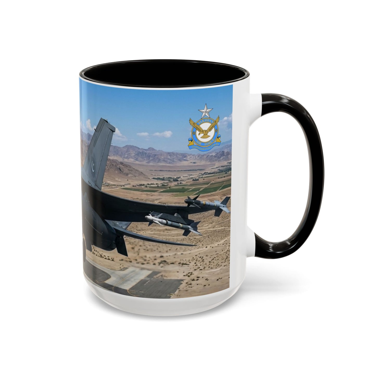 Pakistani F-16 Falcon Flight Mug — Colorful 11oz & 15oz Ceramic Coffee Cup