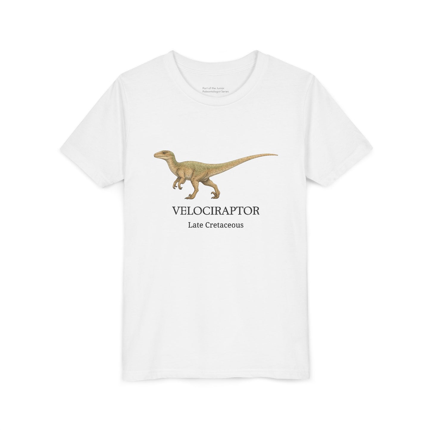 Velociraptor educational youth t-shirt