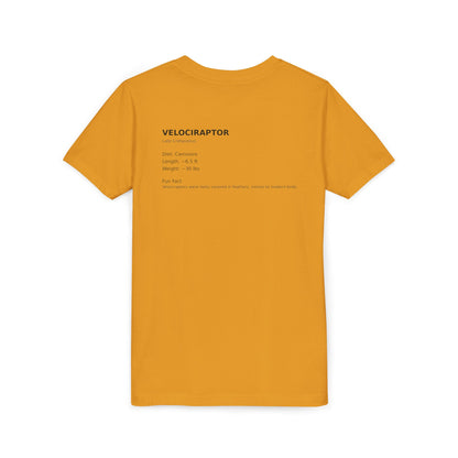 Velociraptor educational youth t-shirt