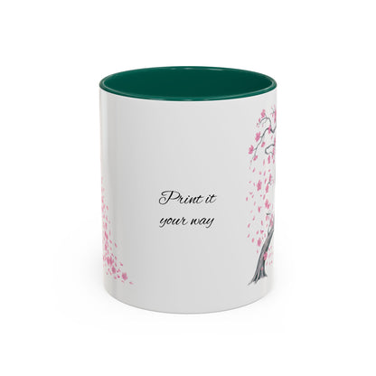 Cherry Blossom Tree Mug — Colorful Ceramic Coffee Cup