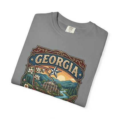 Georgia State Souvenir T-Shirt — State Symbols & Landmarks Tee