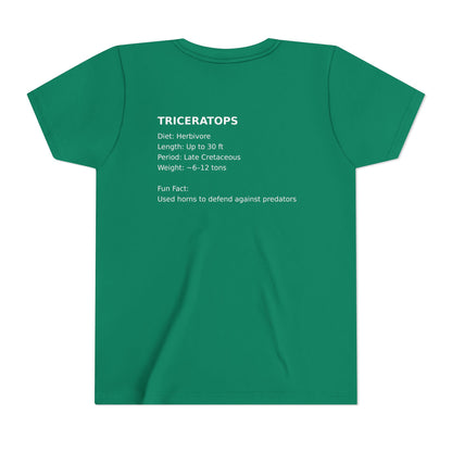 Triceratops educational youth t-shirt