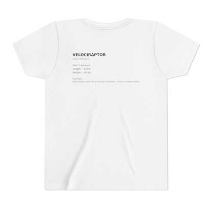 Velociraptor educational youth t-shirt