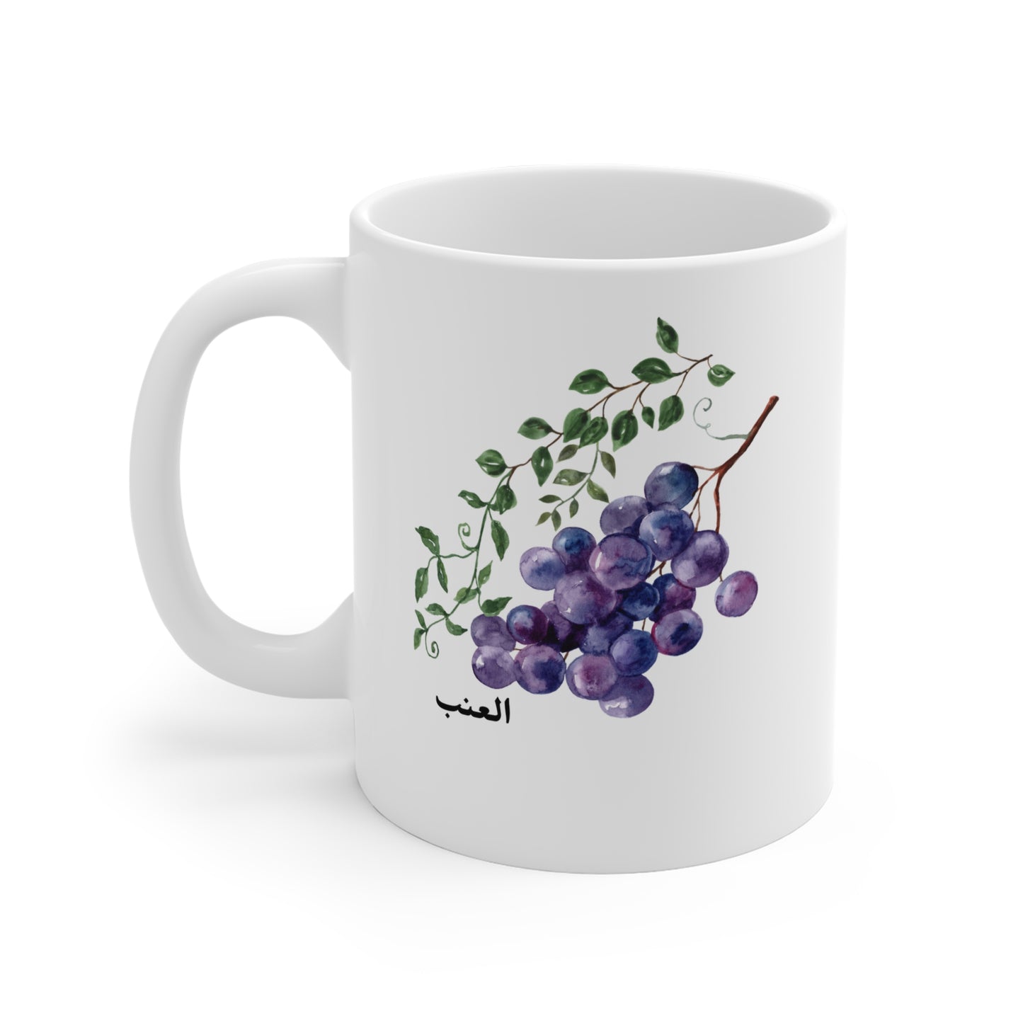 Grapes Mug — Fruits in Paradise Ceramic Coffee Cup (11oz)