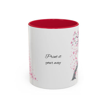 Cherry Blossom Tree Mug — Colorful Ceramic Coffee Cup