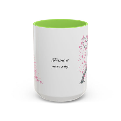 Cherry Blossom Tree Mug — Colorful Ceramic Coffee Cup