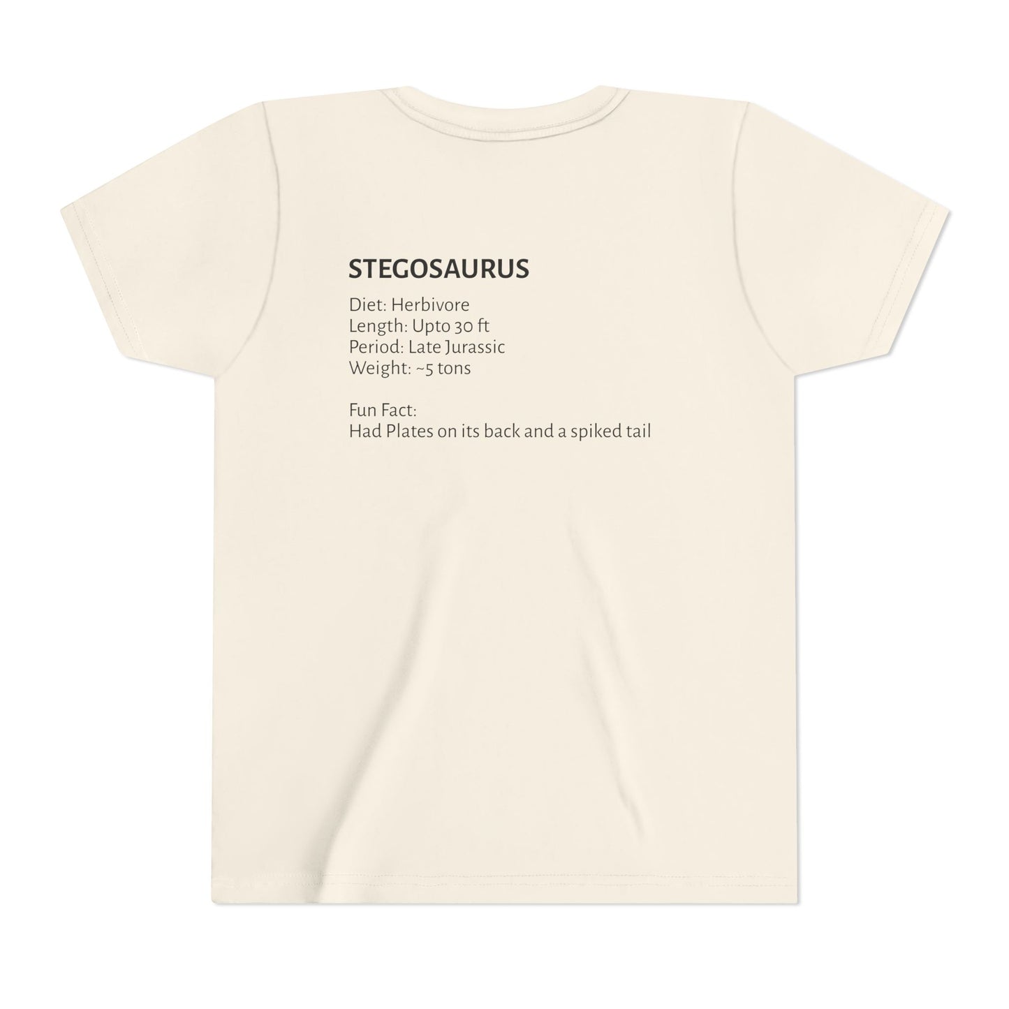 Stegosaurus educational youth t-shirt