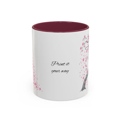 Cherry Blossom Tree Mug — Colorful Ceramic Coffee Cup