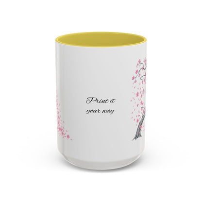 Cherry Blossom Tree Mug — Colorful Ceramic Coffee Cup