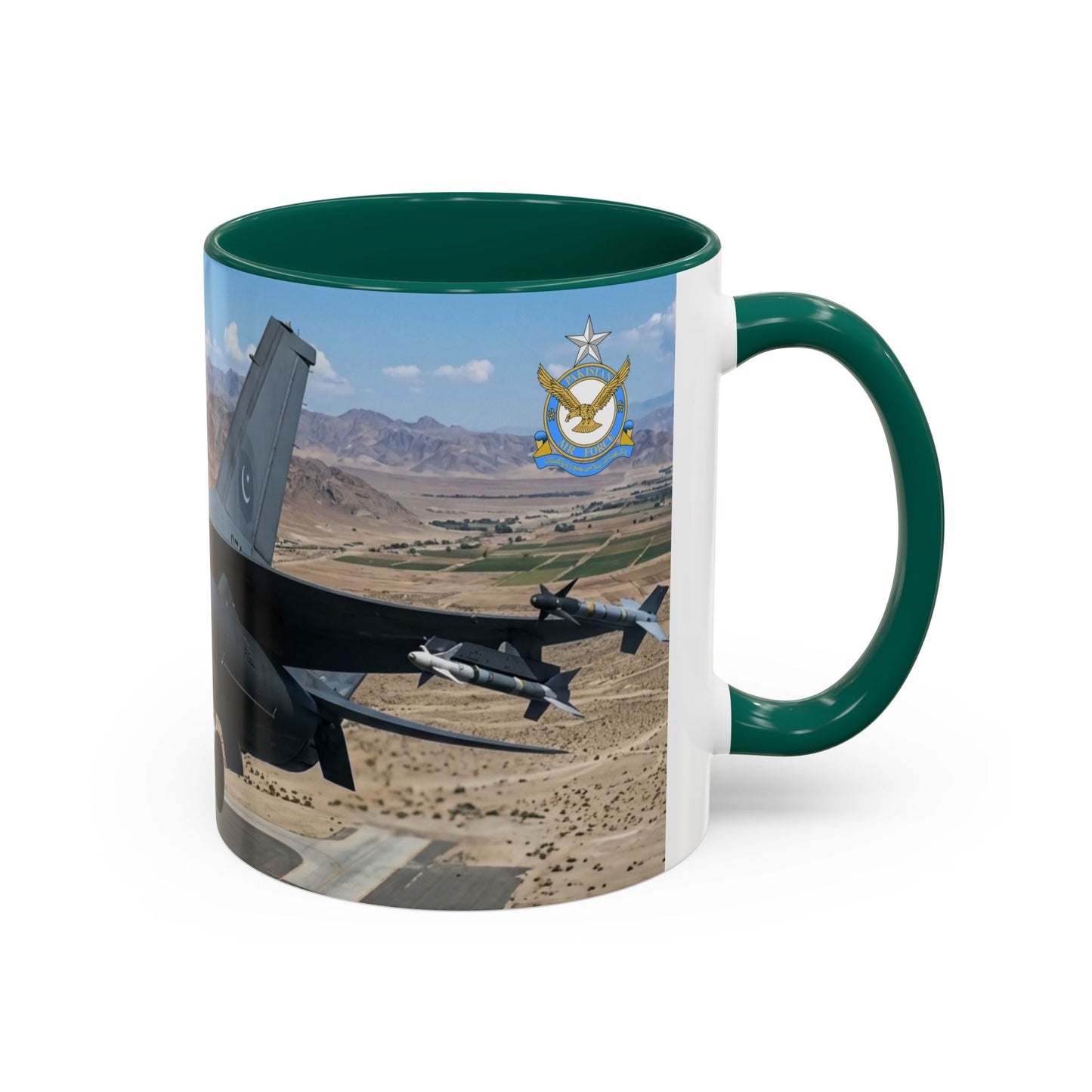 Pakistani F-16 Falcon Flight Mug — Colorful 11oz & 15oz Ceramic Coffee Cup