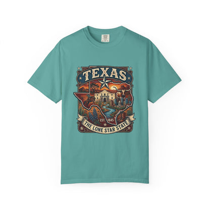 Texas Alamo Longhorn T-Shirt — State of Texas Graphic Tee