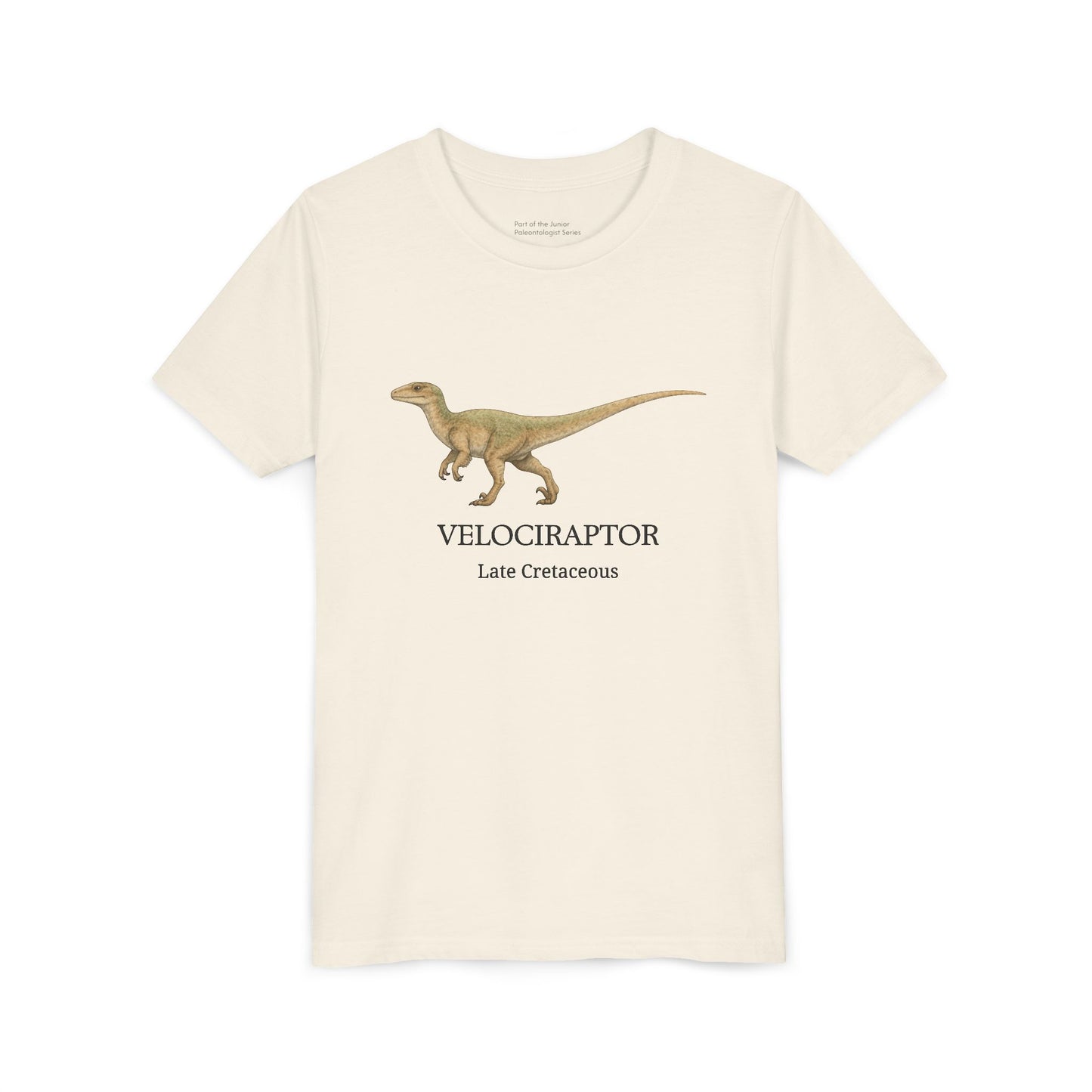Velociraptor educational youth t-shirt