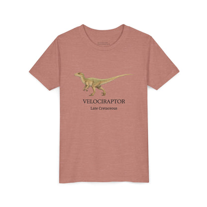 Velociraptor educational youth t-shirt