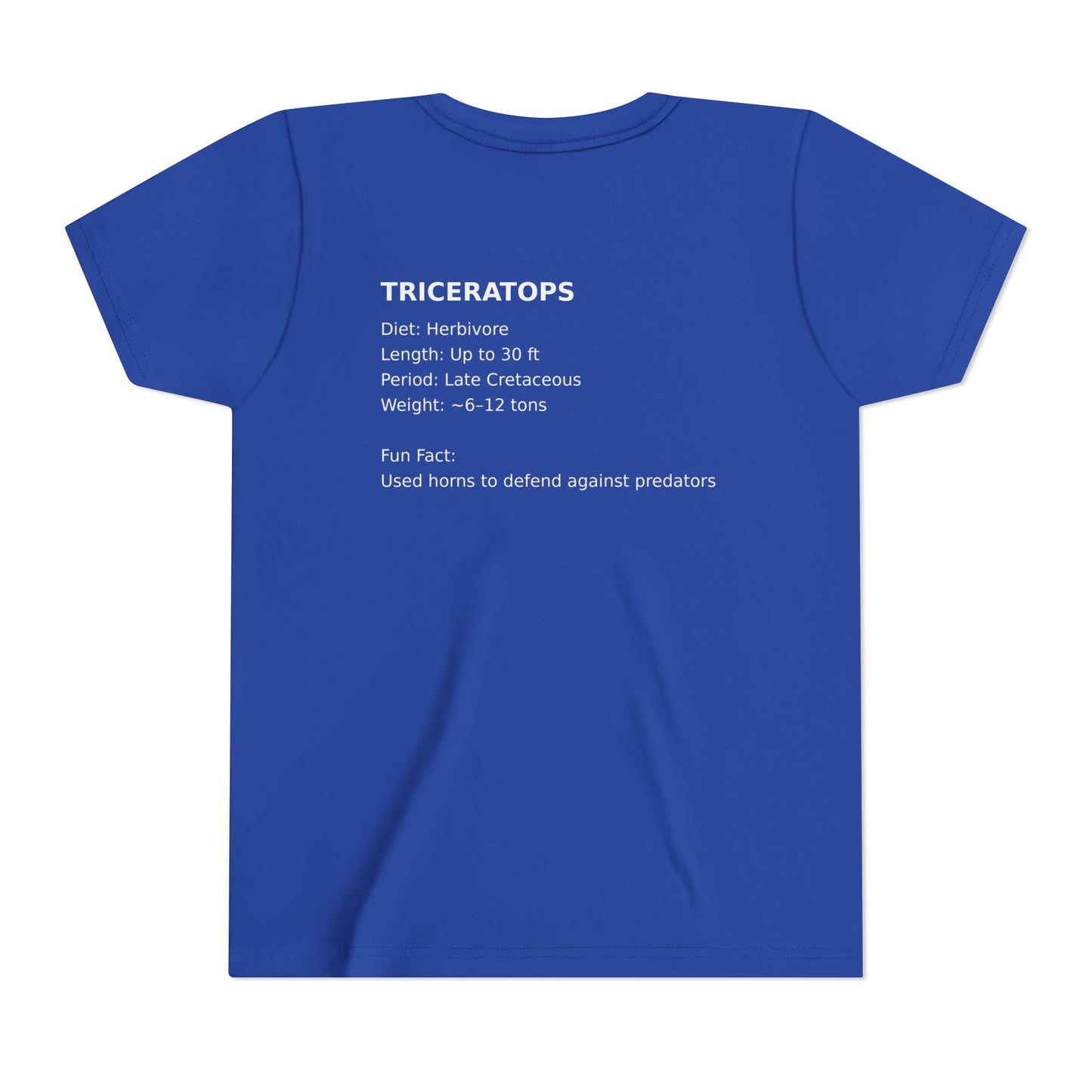 Triceratops educational youth t-shirt