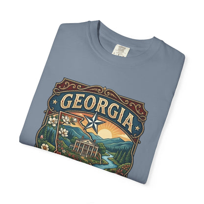Georgia State Souvenir T-Shirt — State Symbols & Landmarks Tee