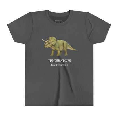Triceratops educational youth t-shirt