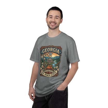 Georgia State Souvenir T-Shirt — State Symbols & Landmarks Tee