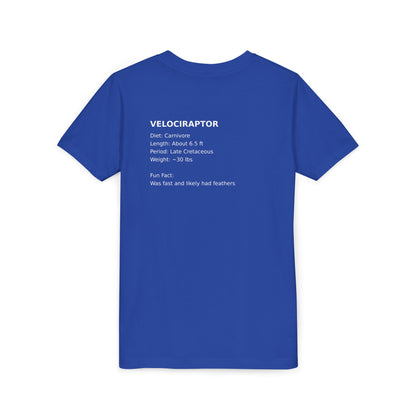 Velociraptor educational youth t-shirt
