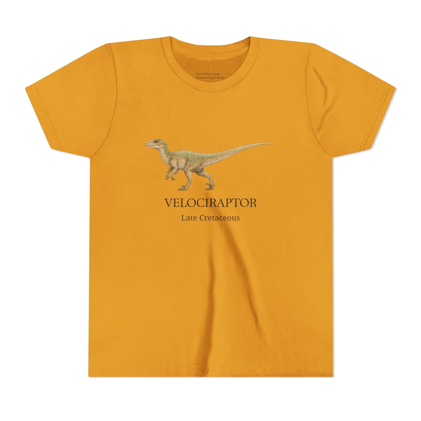 Velociraptor educational youth t-shirt