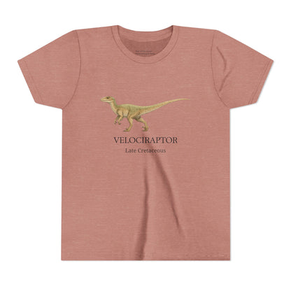 Velociraptor educational youth t-shirt