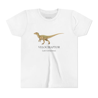Velociraptor educational youth t-shirt
