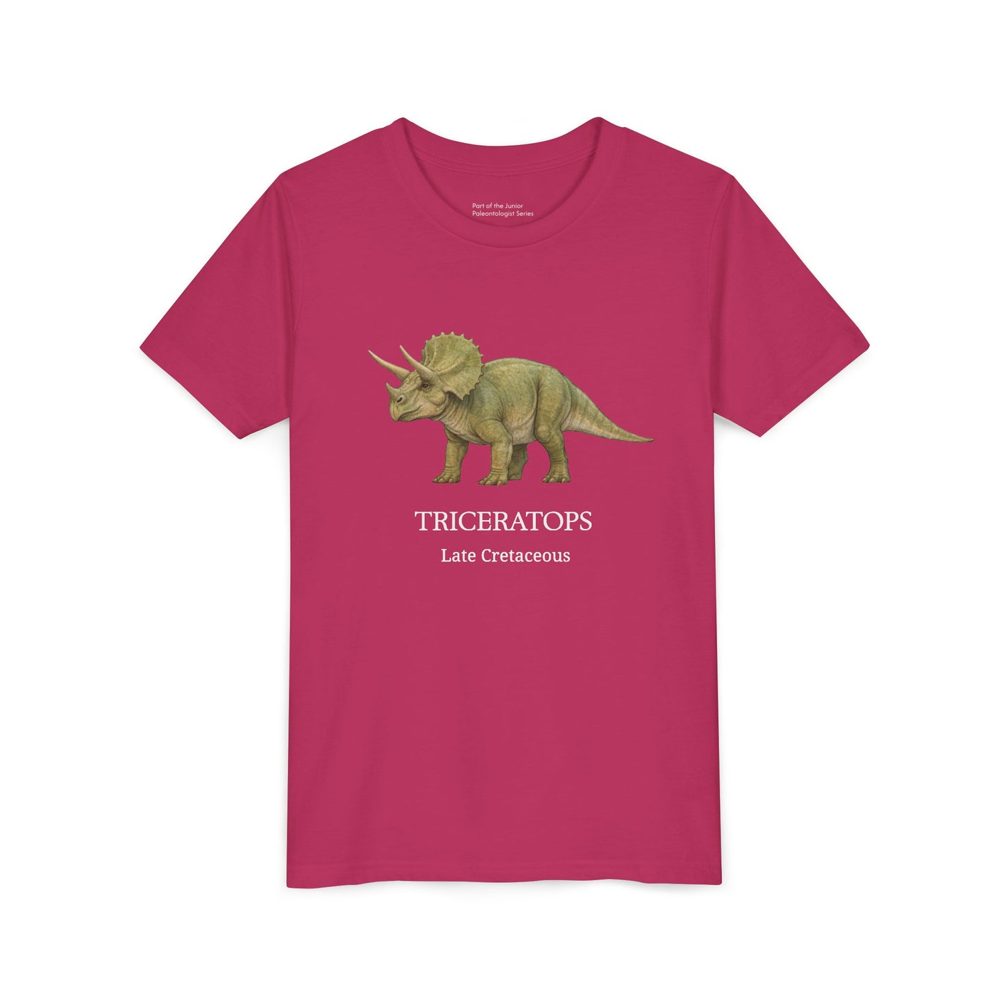 Triceratops educational youth t-shirt