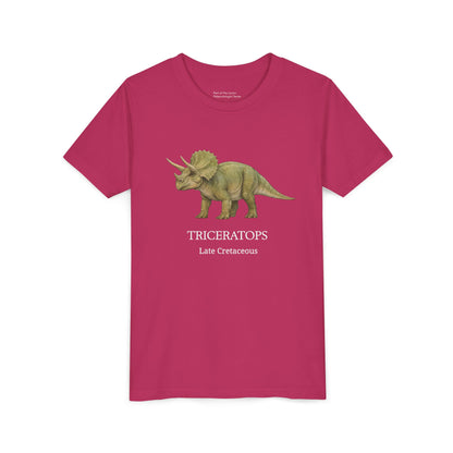 Triceratops educational youth t-shirt