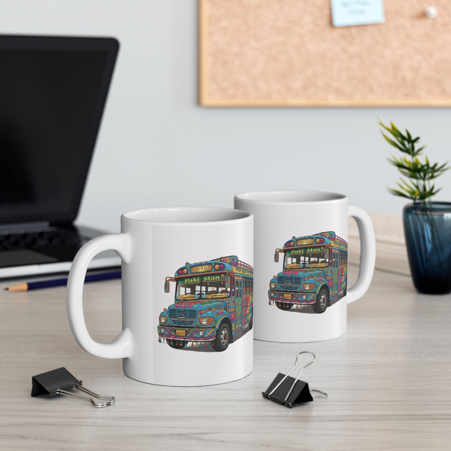 Pakistani Truck Art Bus Ceramic Mug (11oz, 15oz)