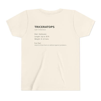 Triceratops educational youth t-shirt