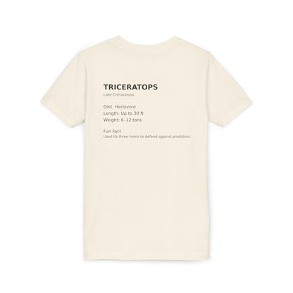 Triceratops educational youth t-shirt