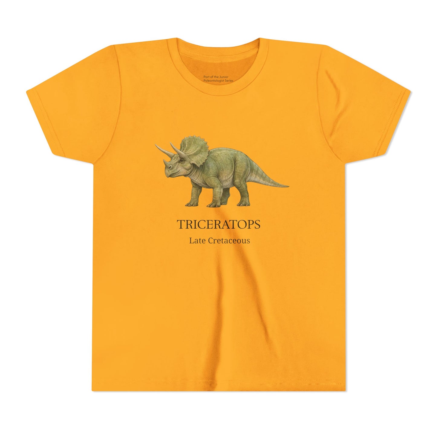 Triceratops educational youth t-shirt