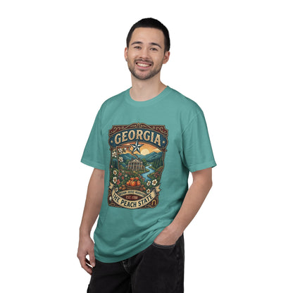 Georgia State Souvenir T-Shirt — State Symbols & Landmarks Tee