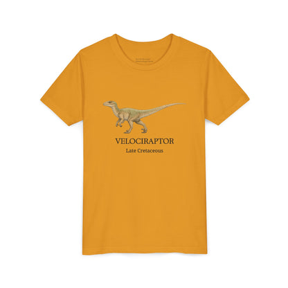 Velociraptor educational youth t-shirt