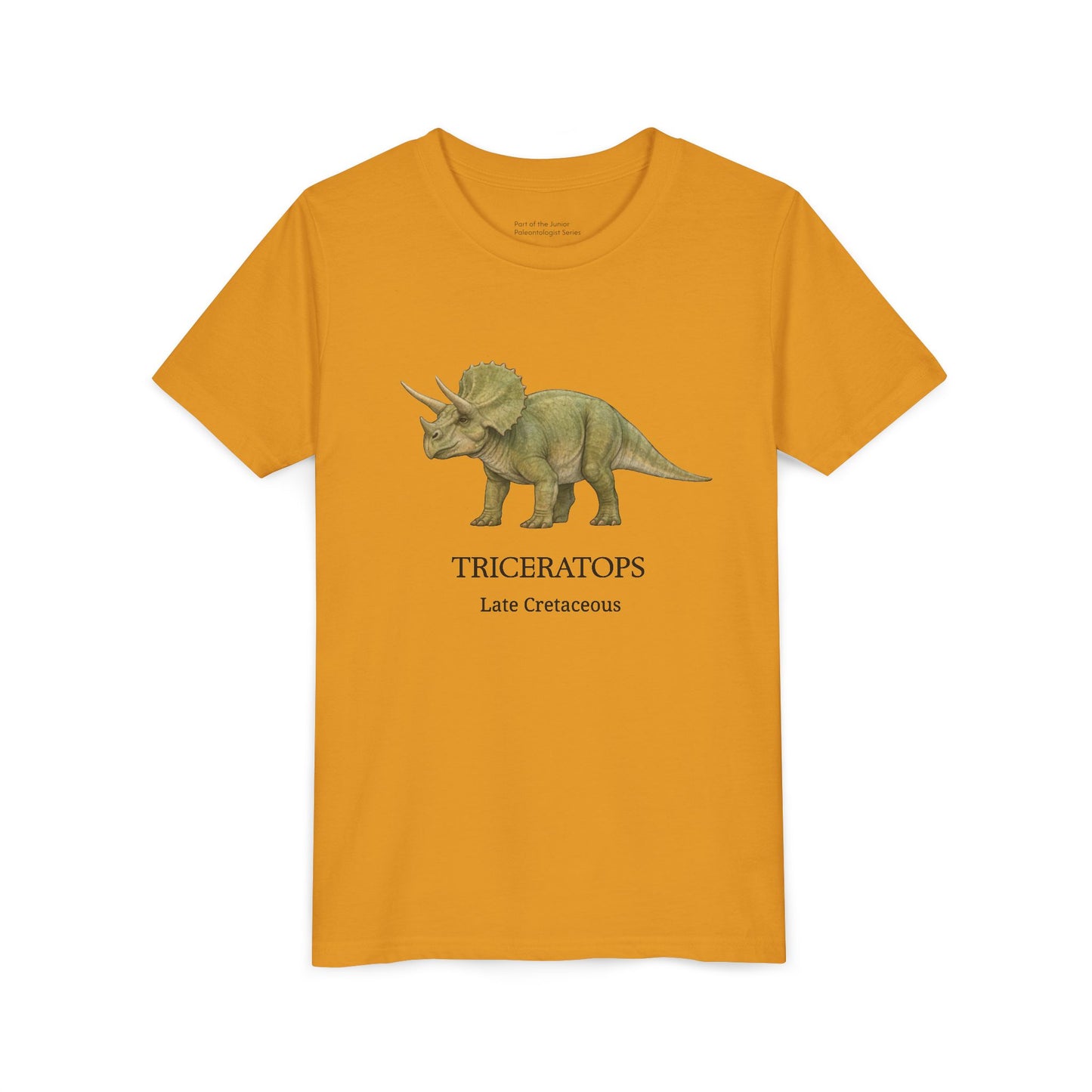 Triceratops educational youth t-shirt