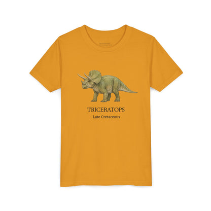 Triceratops educational youth t-shirt